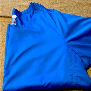 2x scrub top wonderwinks royal blue